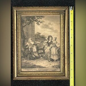 Vintage Framed Art Print Jewelry Box